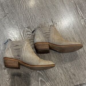 Vince Camuto Suede Taupe Ankle Booties